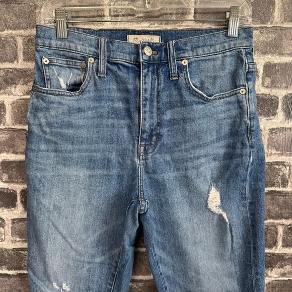 Madewell The High-Rise Slim Boyjean in Lita Wash Step-Hem Edition jeans - Picture 2 of 12